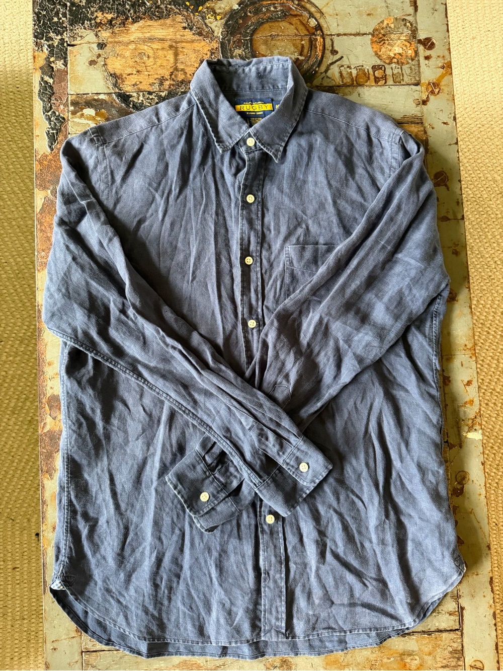 Rugby Ralph Lauren Slate Blue Long-Sleeve Button-Down Shirt